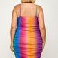 Plus Size Rainbow Ombre Print Cami Dress