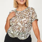 Plus Size, Money Print Mesh Tee