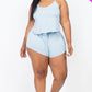 Plus Size Cami Top And Shorts Set