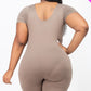 Plus Size Short Sleeve Bodycon Romper