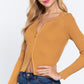 Rib Sweater Top W/front Zipper