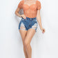 Frayed Distressing Denim Shorts