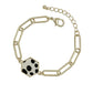 Metal Clothing Pin Chain Leopard Haircalf Bracelet