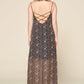 Mixed Printed Chiffon Maxi Slip Dress