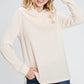 Buttoned Flap Mock Sweater