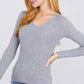 V-neck Viscose Rib Sweater