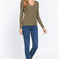 V-neck Viscose Rib Sweater