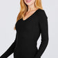 V-neck Viscose Rib Sweater