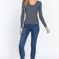 V-neck Viscose Rib Sweater