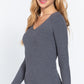 V-neck Viscose Rib Sweater