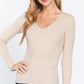 V-neck Viscose Rib Sweater