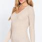 V-neck Viscose Rib Sweater