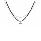 2 Layered Metal Seed Bead Evil Eye Pendant Necklace