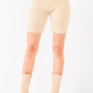 Oatmeal Beige Knit High Waist Stretchy Warm Fuzzy Biker Shorts