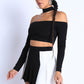 Choker Off-shoulder Top Set