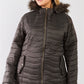 Plus Size Vegan Fur Double-sided Cotton Twill Parka & Puffer Jacket