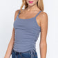 Side Ruched Cami Knit Top