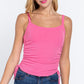 Side Ruched Cami Knit Top