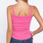 Side Ruched Cami Knit Top