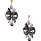 Acetate Rhinestone Flower Dangle Earring