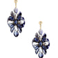 Acetate Rhinestone Flower Dangle Earring