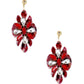 Acetate Rhinestone Flower Dangle Earring