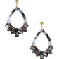 Acetate Rhinestone Teardrop Dangle Earring