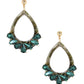 Acetate Rhinestone Teardrop Dangle Earring