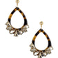 Acetate Rhinestone Teardrop Dangle Earring