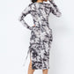 Tie Dye Long Sleeve Midi Dress