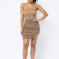 Spaghetti Strap Mesh Mini Dress