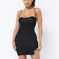 Spaghetti Strap Mesh Mini Dress