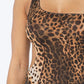 Animal Print Midi Dress With Strap