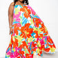 Printed Voluminous Maxi Dress