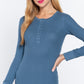 Long Slv Henley Thermal Top