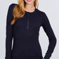 Long Slv Henley Thermal Top