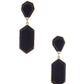 Geometric Wood Post Drop Earring