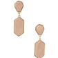 Geometric Wood Post Drop Earring