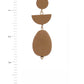 Geometric Wood Bead Dangle Earring