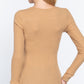 Long Slv V-neck Placket Thermal Top