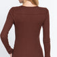 Long Slv V-neck Placket Thermal Top