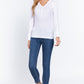 Long Slv V-neck Placket Thermal Top