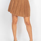 A-line Corduroy Pleated Mini Skirt