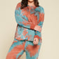 Tie-dye Printed French Terry Knit Loungewear Sets