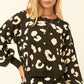 A Leopard Print Pullover Sweater