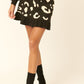 A Leopard-print Knit Mini Skirt