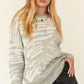 A Zebra Print Pullover Sweater