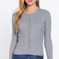 Long Slv Crew Neck Basic Cardigan