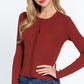 Long Slv Crew Neck Basic Cardigan