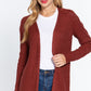 Long Slv Open Front Sweater Cardigan